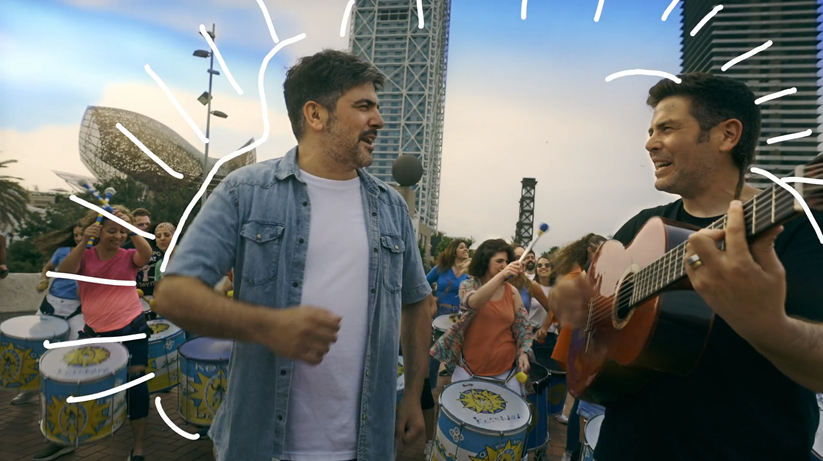 RTVE y La Vuelta recorren Barcelona al son de ‘Corazón sin salida’ de